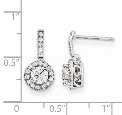 14K Weißgold AA-Diamant-Fassungen für Ohrringe