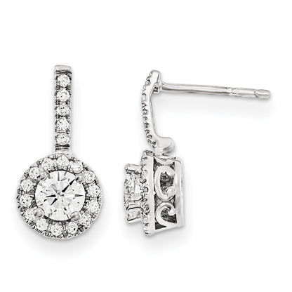 14K Weißgold AA-Diamant-Fassungen für Ohrringe