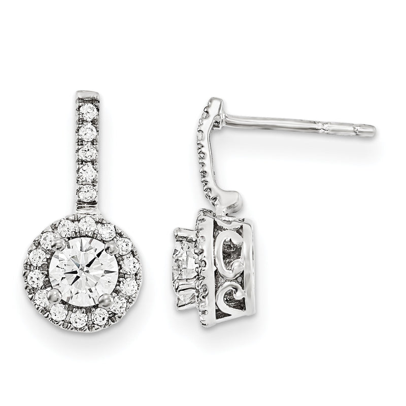 14K Weißgold AA-Diamant-Fassungen für Ohrringe