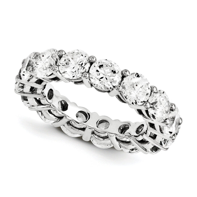 14K Weißgold AA Diamant-Memoire-Ring