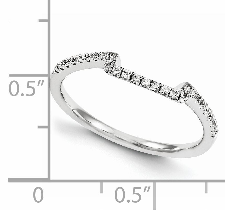 14K Weißgold Diamant-Ring