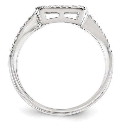 14K Weißgold Diamant-Ring