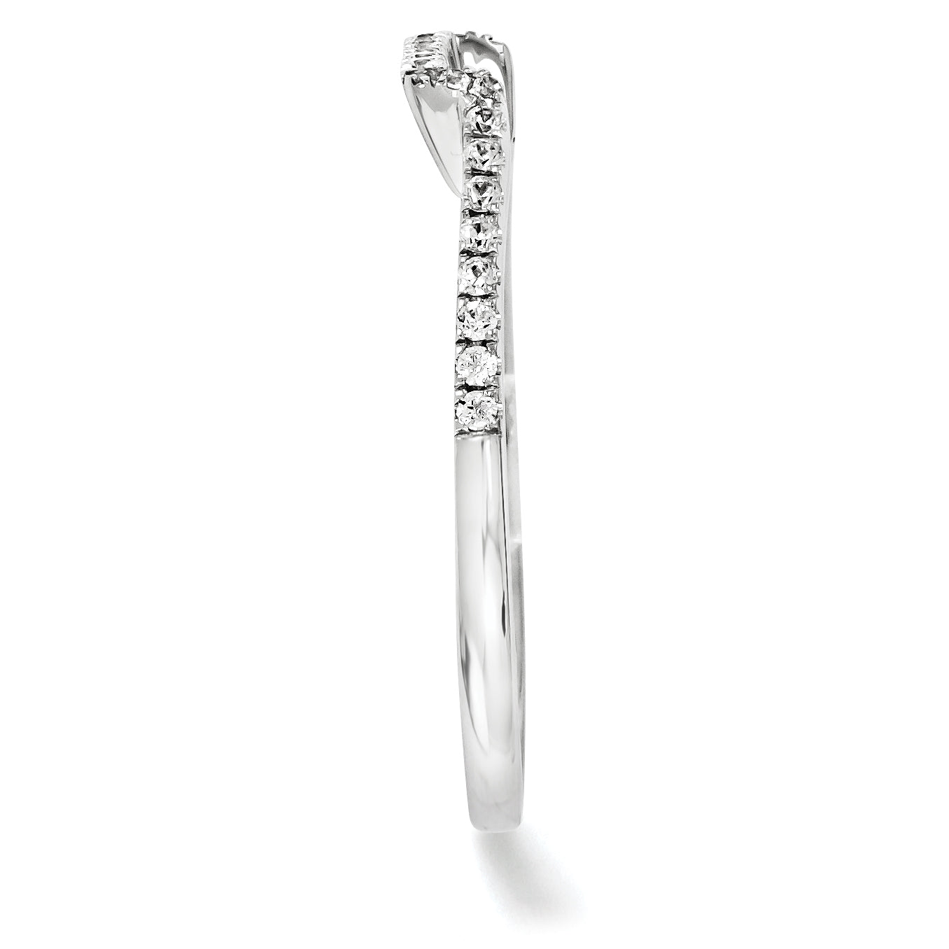 14K Weißgold Diamant-Ring
