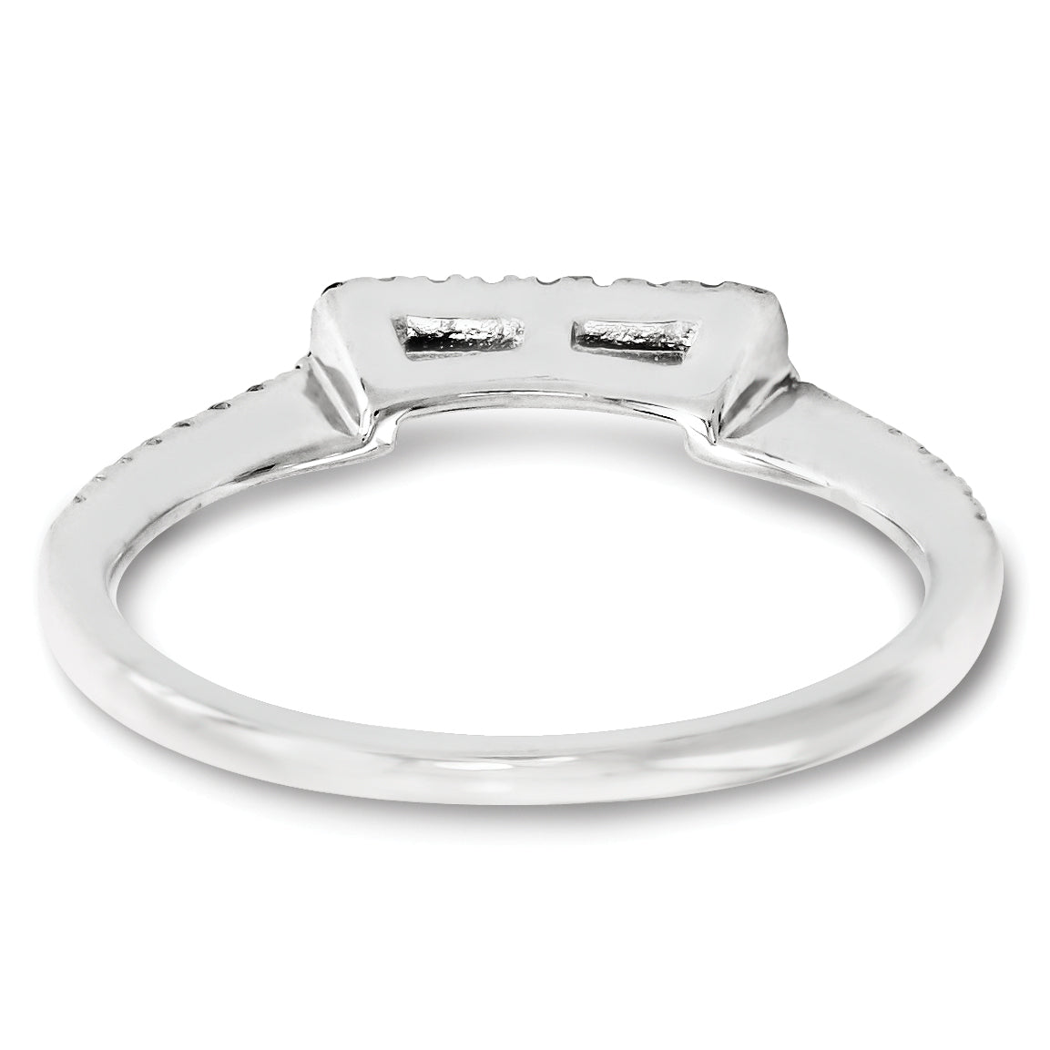 14K Weißgold Diamant-Ring