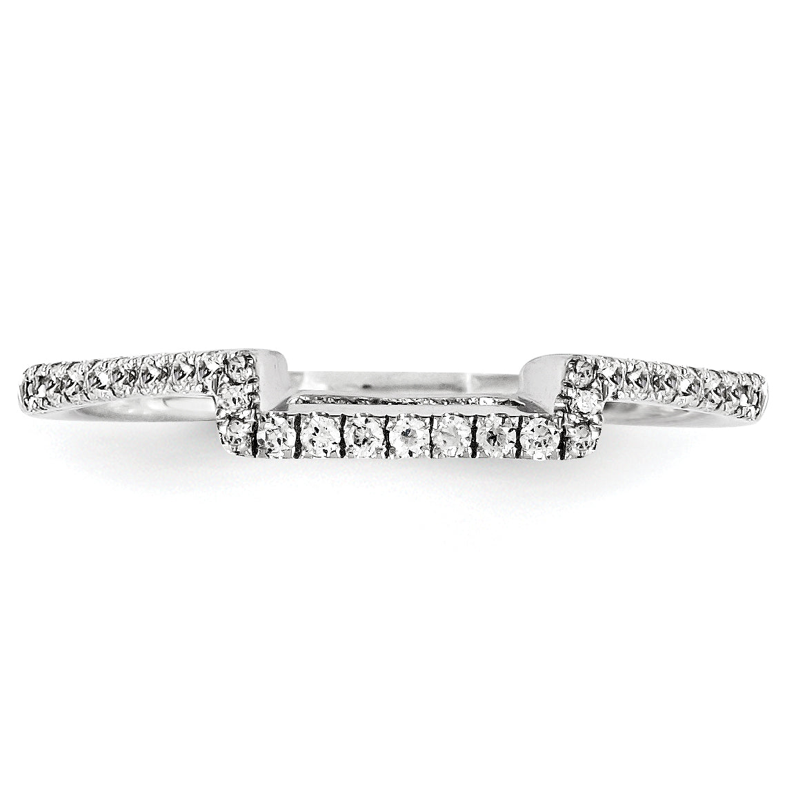 14K Weißgold Diamant-Ring