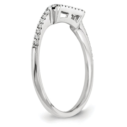 14K Weißgold Diamant-Ring