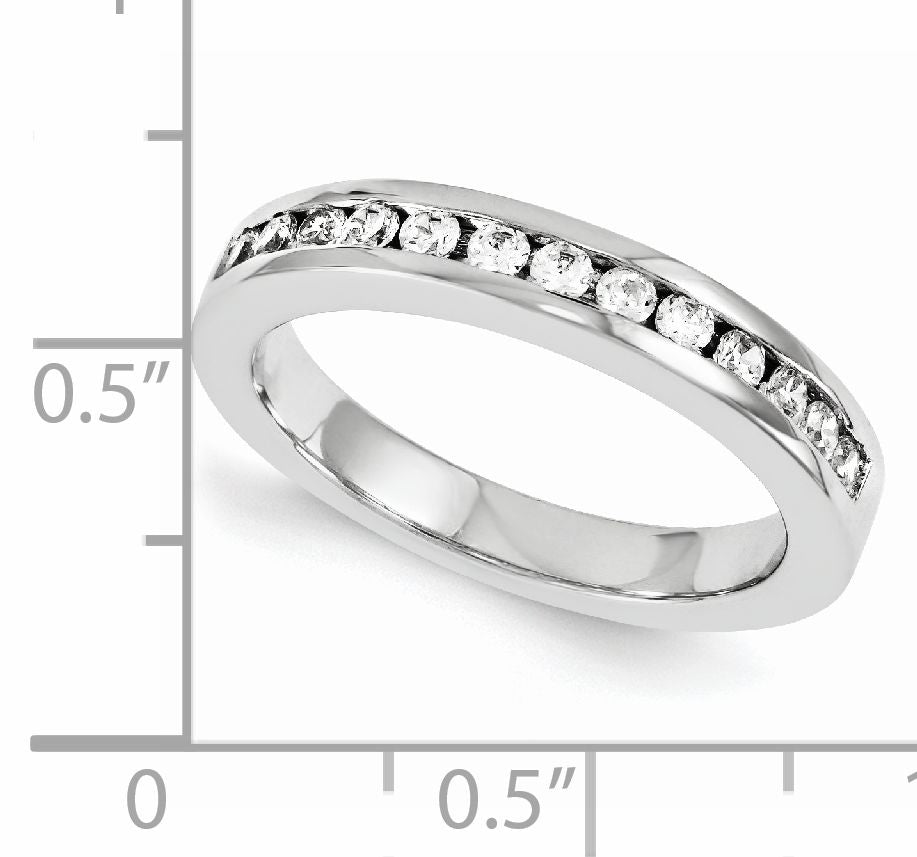 14K Weißgold Diamant-Ring