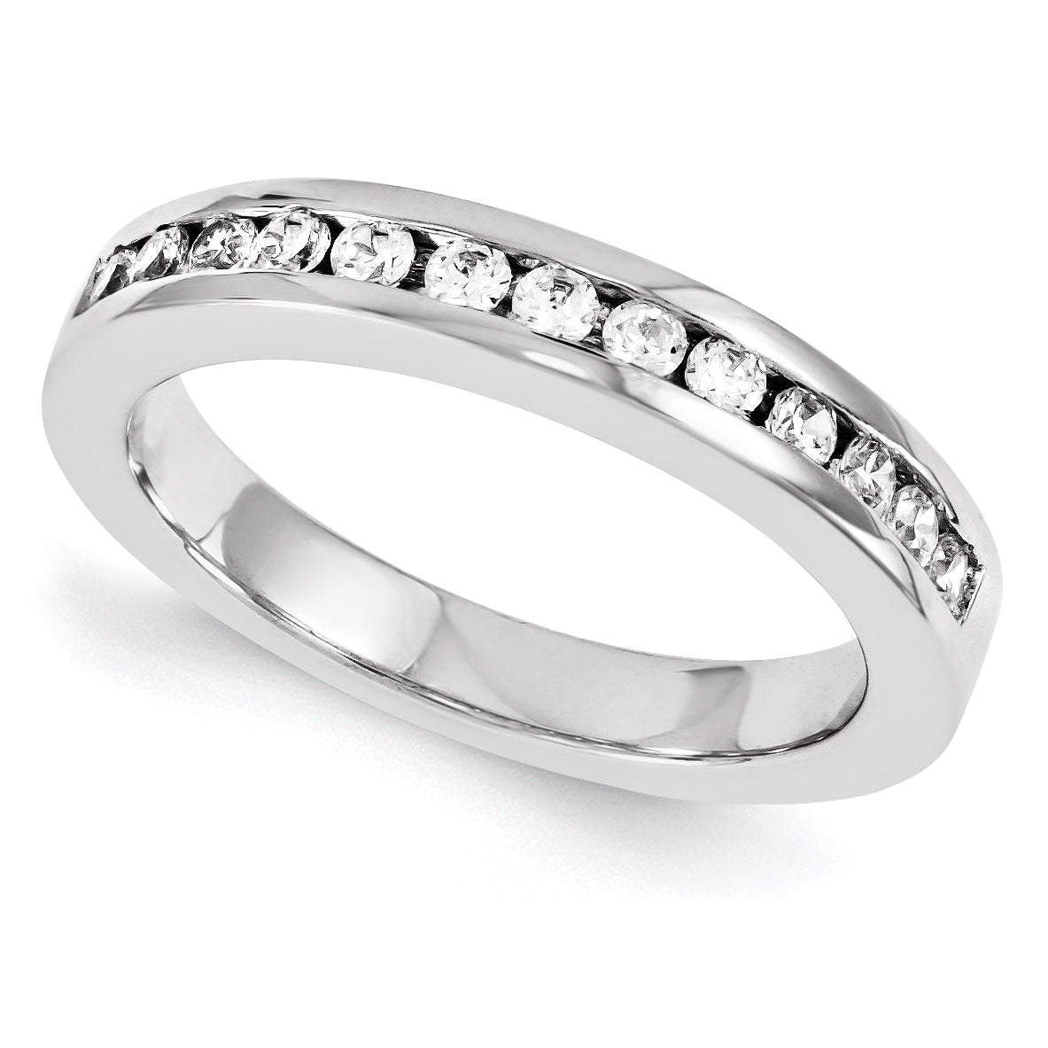14K Weißgold Diamant-Ring