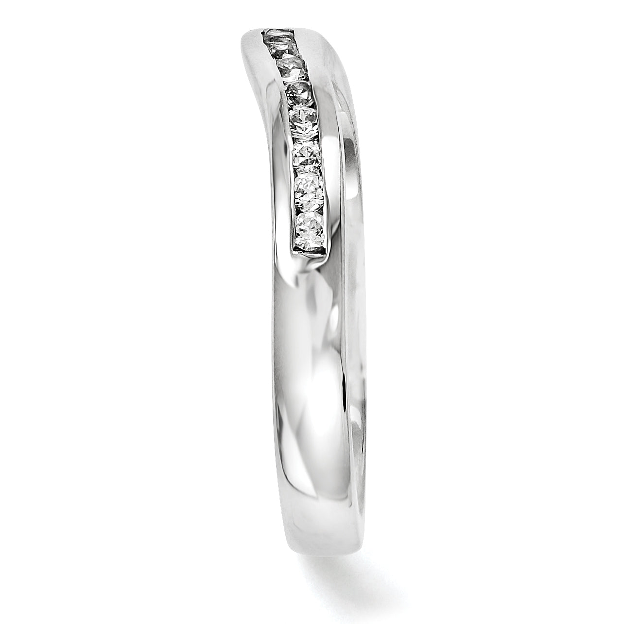 14K Weißgold Diamant-Armreif