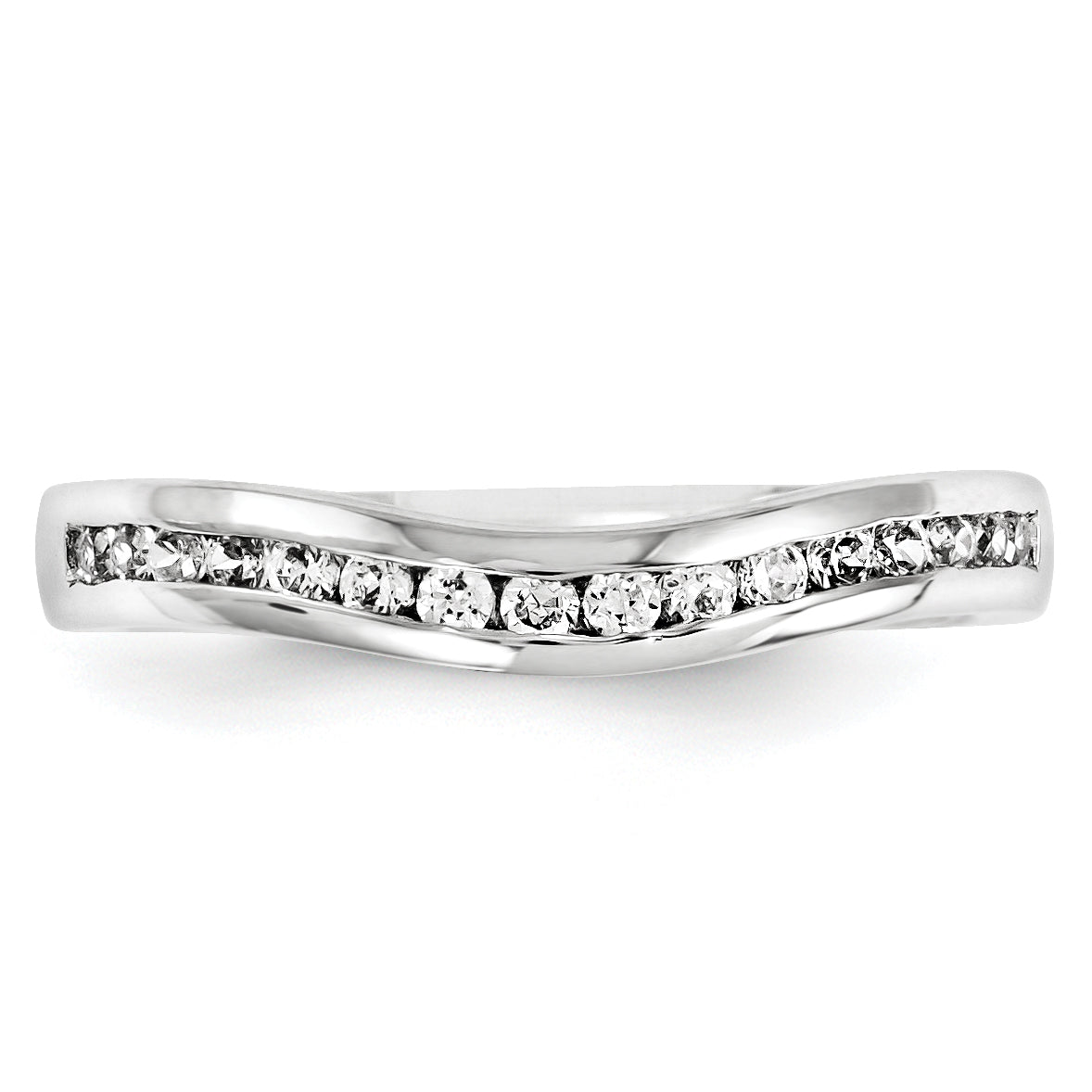 14K Weißgold Diamant-Armreif
