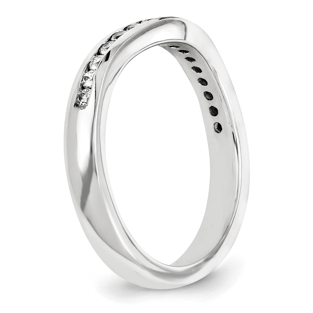14K Weißgold Diamant-Ring