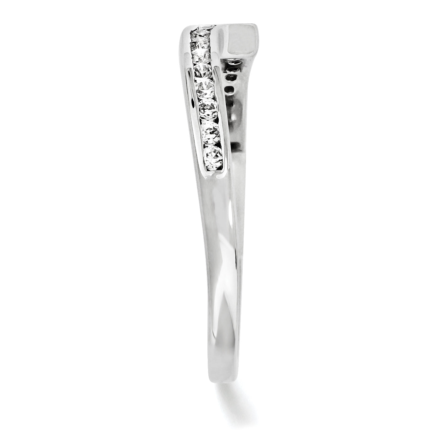 14K Weißgold Diamant-Ring