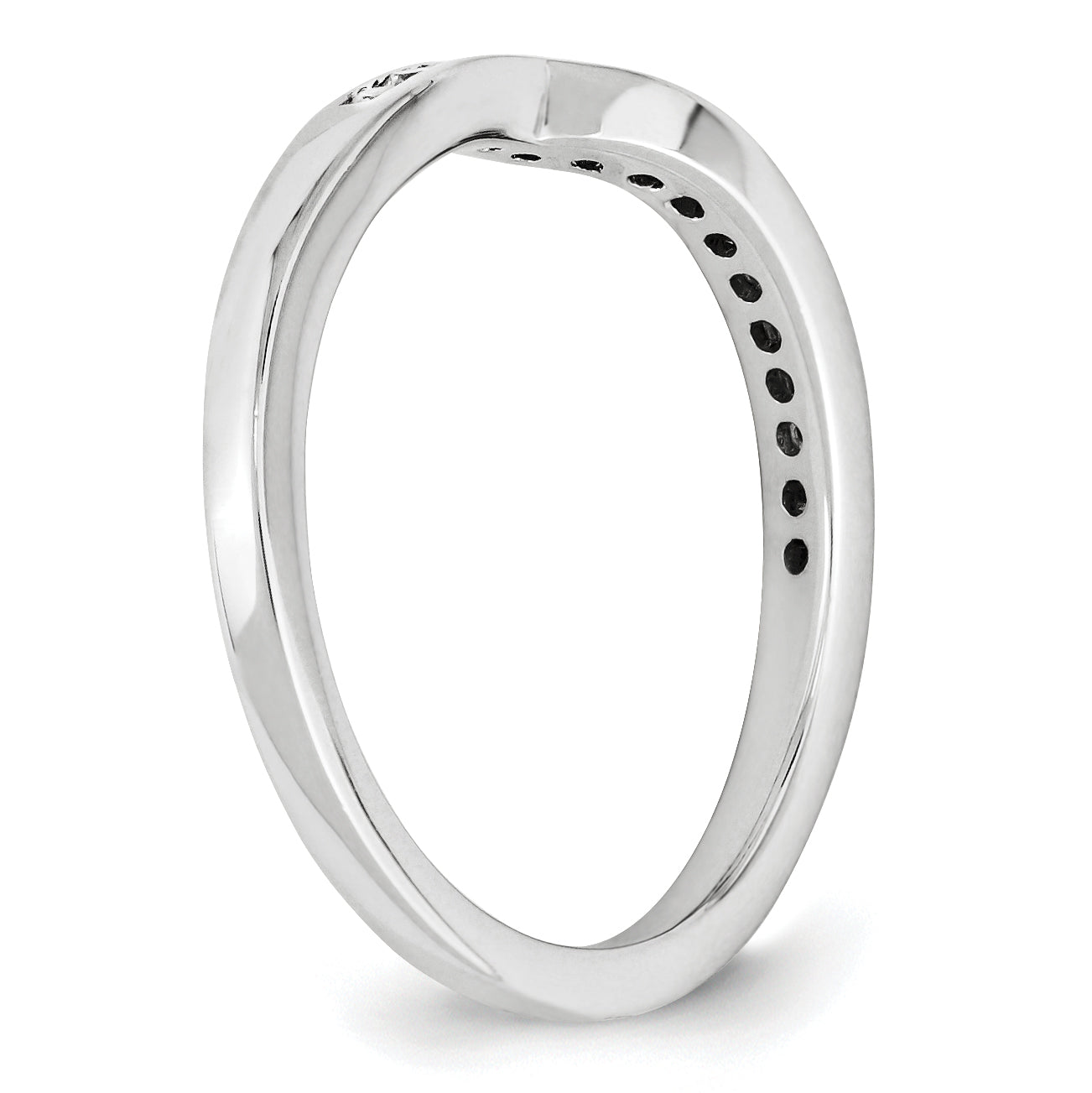14K Weißgold Diamant-Ring