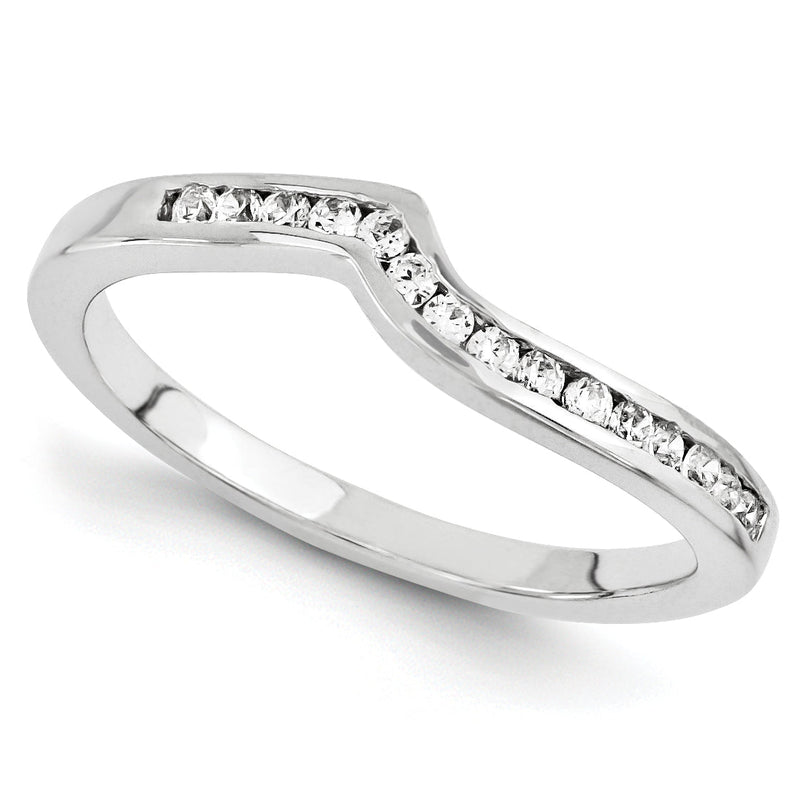 14K Weißgold Diamant-Ring