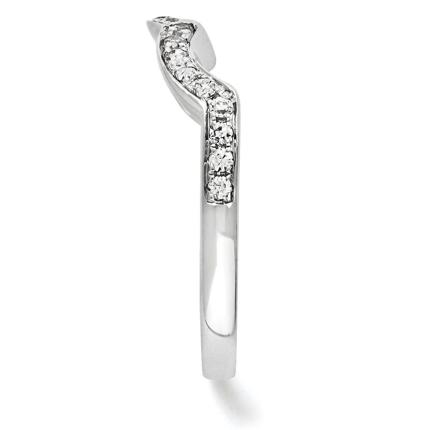 14K Weißgold Diamant-Ring