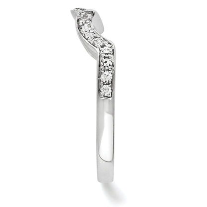 14K Weißgold Diamant-Ring
