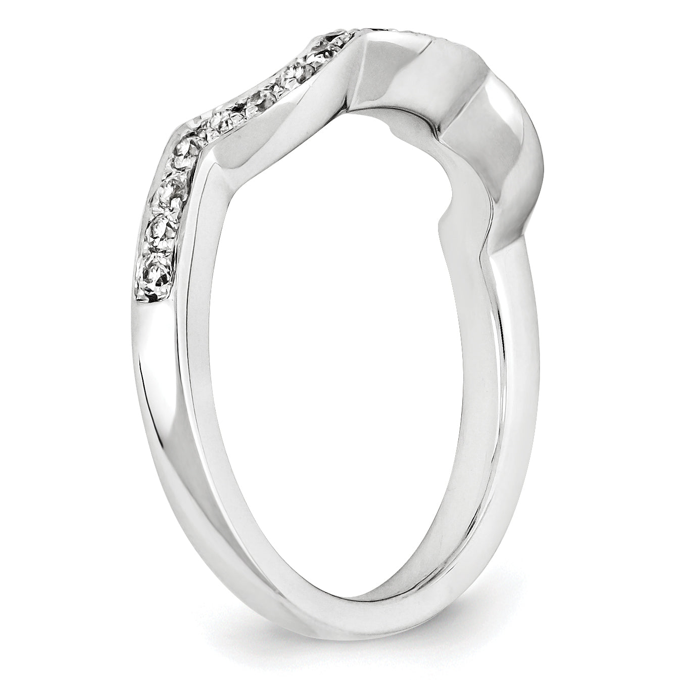14K Weißgold Diamant-Ring