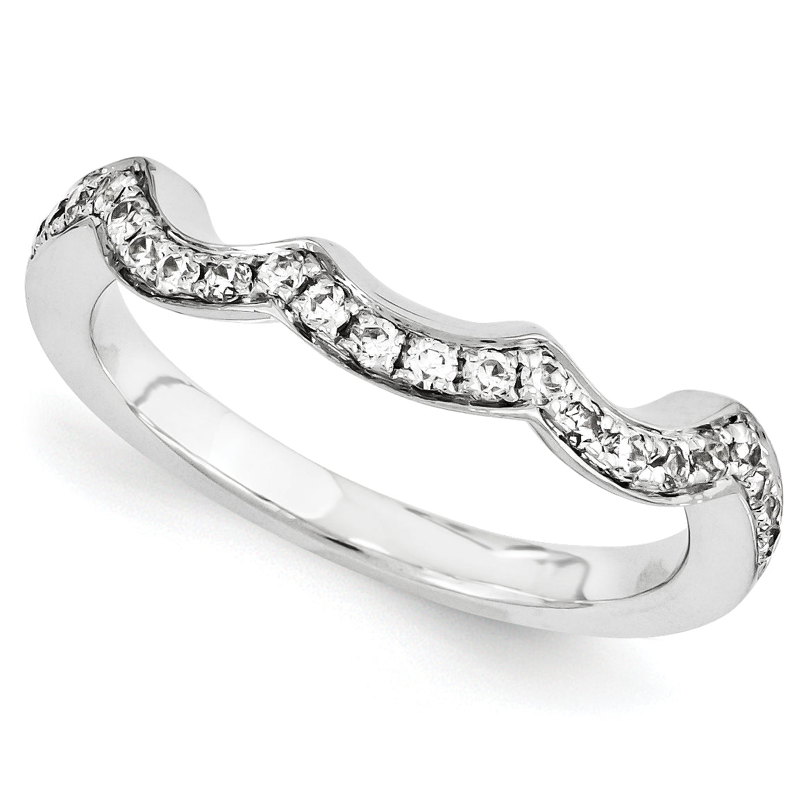 14K Weißgold Diamant-Ring
