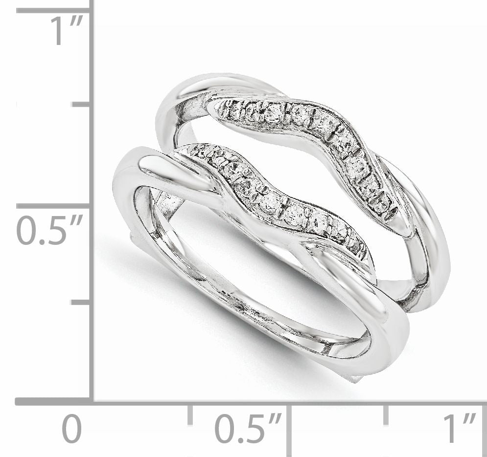 14K Weißgold VS Diamant-Schutzring