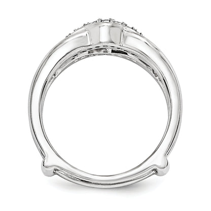 14K Weißgold VS Diamant-Schutzring