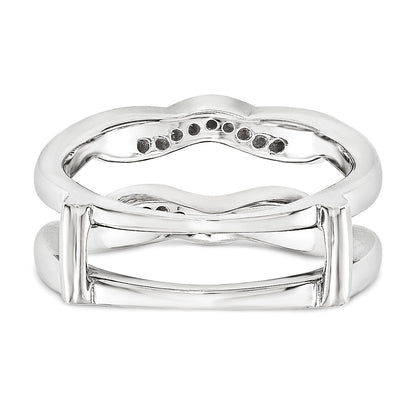 14K Weißgold VS Diamant-Schutzring