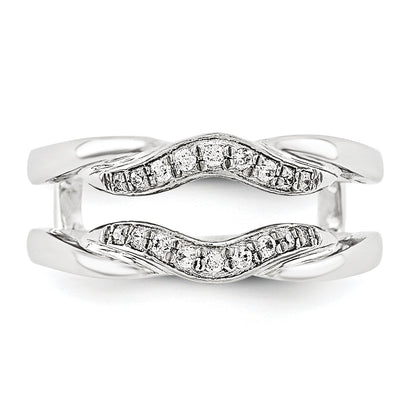 14K Weißgold VS Diamant-Schutzring