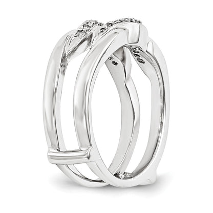 14K Weißgold VS Diamant-Schutzring