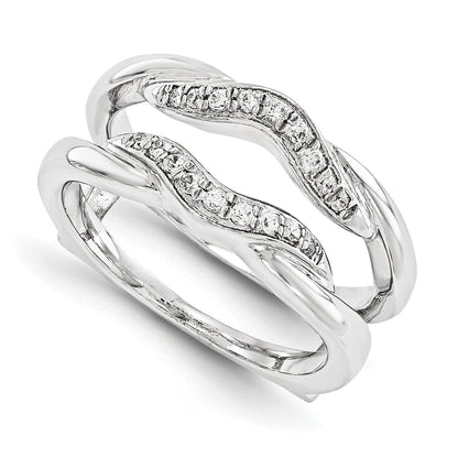 14K Weißgold VS Diamant-Schutzring