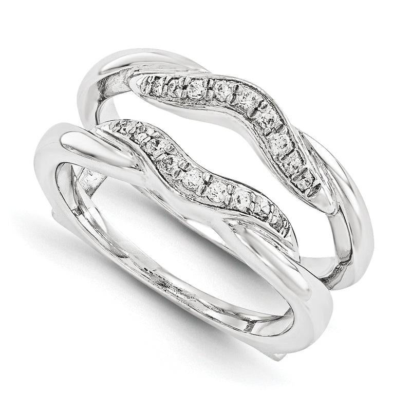14K Weißgold VS Diamant-Schutzring