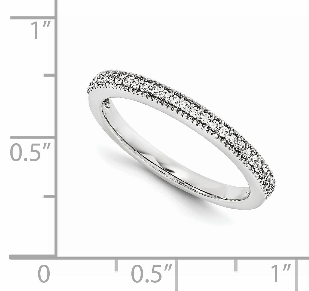14K Weißgold Diamant-Trauring