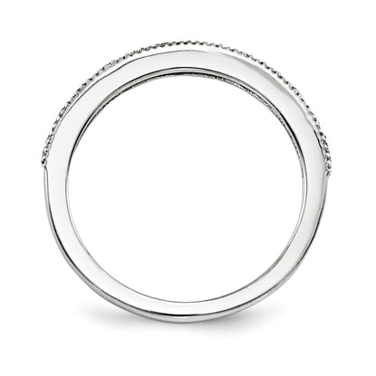 14K Weißgold Diamant-Trauring