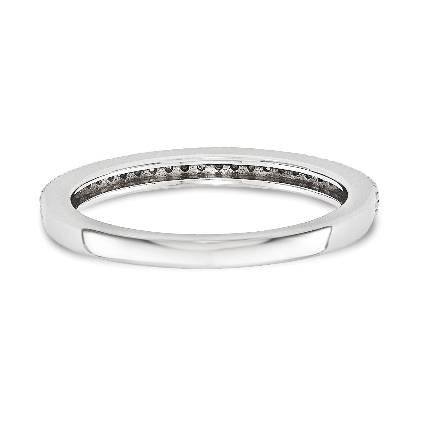 14K Weißgold Diamant-Trauring