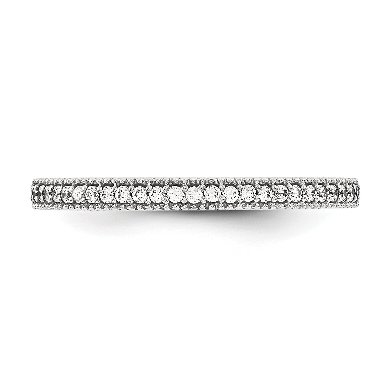 14K Weißgold Diamant-Trauring