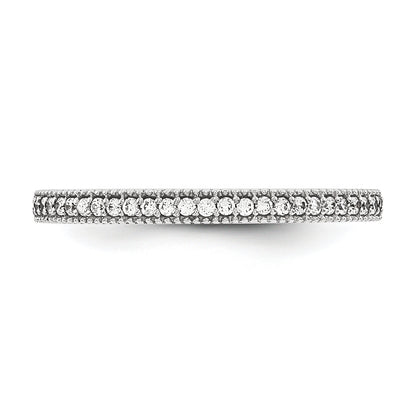 14K Weißgold Diamant-Trauring