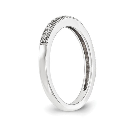 14K Weißgold Diamant-Trauring