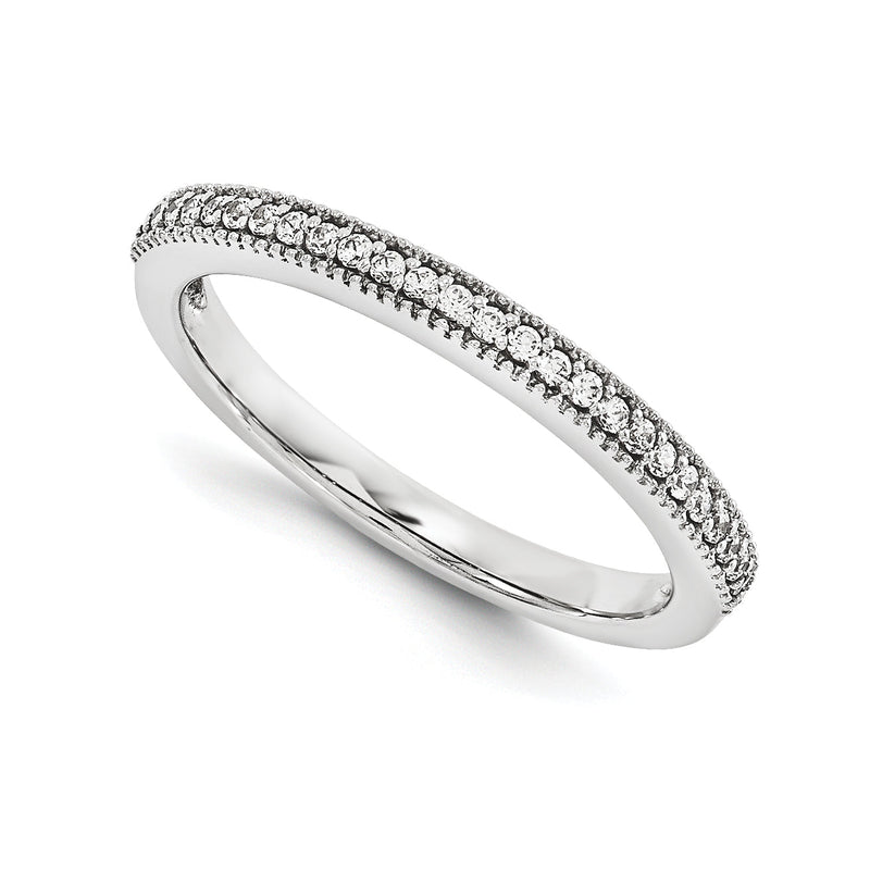 Ehering aus 14K Weißgold mit VS Diamanten