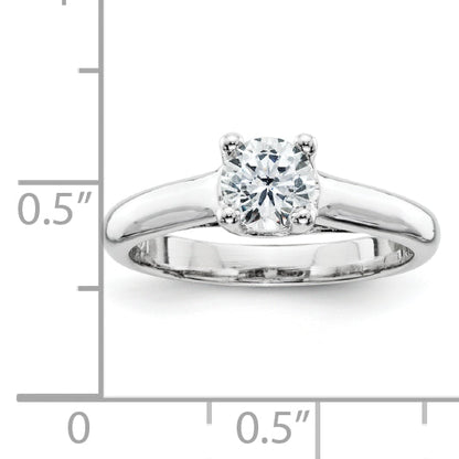 14K Weißgold VS Diamant Solitär-Ring