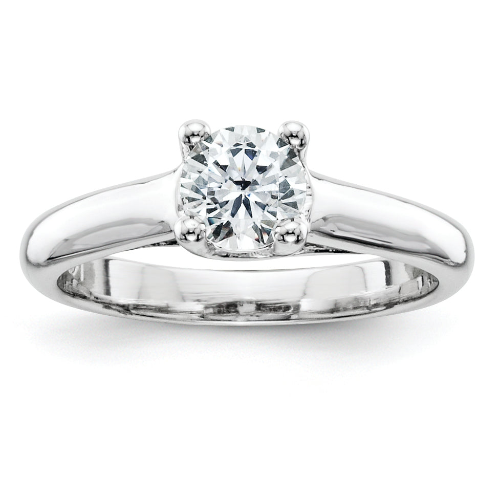 14K Weißgold VS Diamant Solitär-Ring