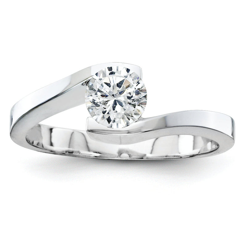 14K Weißgold Diamant-Solitär-Ring mit VS-Diamant