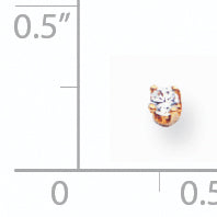 14K Diamant-Ohrstecker, einzeln