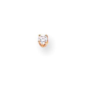 14K Gelbgold Diamant-Einzel-Ohrstecker