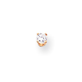 14K Gelbgold Diamant-Einzel-Ohrstecker