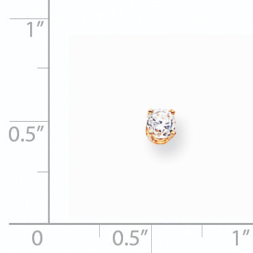 Diamant-Einzelohrstecker aus 14K Gold