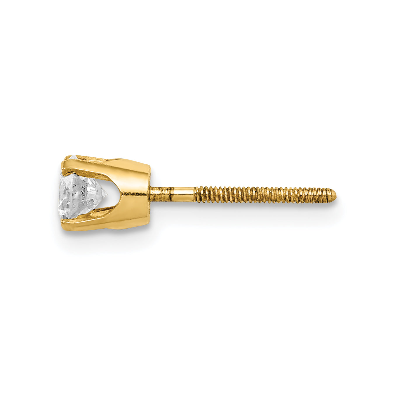 Einzelner Diamant-Ohrstecker, 14K Gold