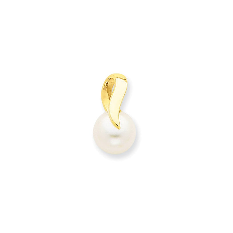 14K Gelbgold Diamant-Perlen-Anhänger