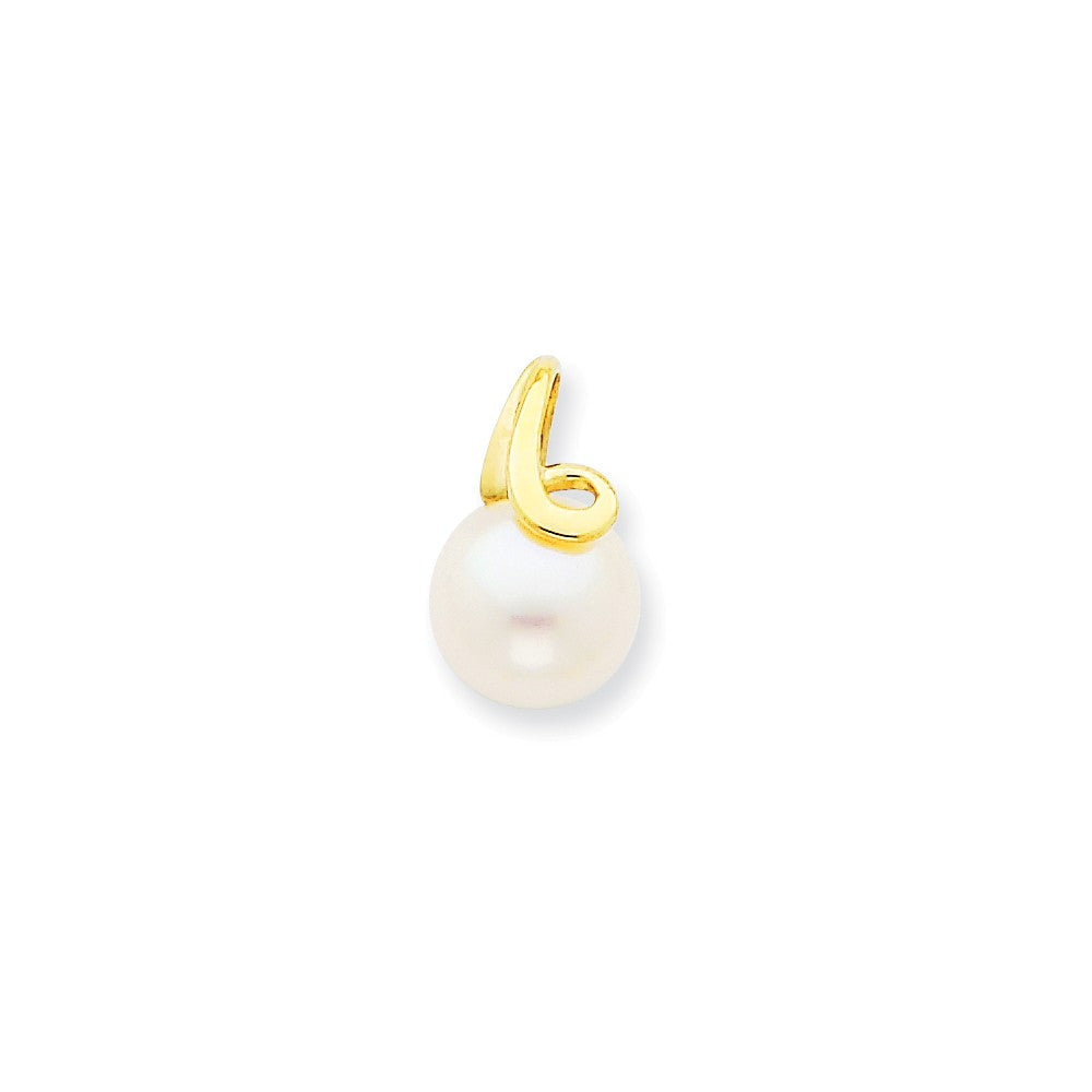 14K Gelbgold Diamant-Zuchtperlen-Anhänger