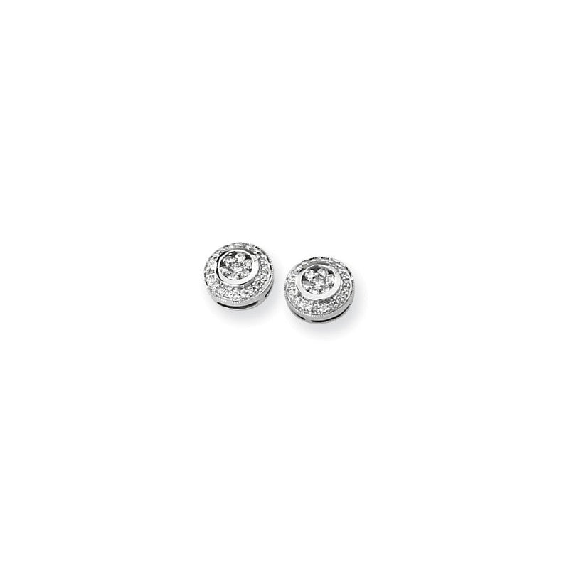 14K Weißgold Diamant Ohrringe