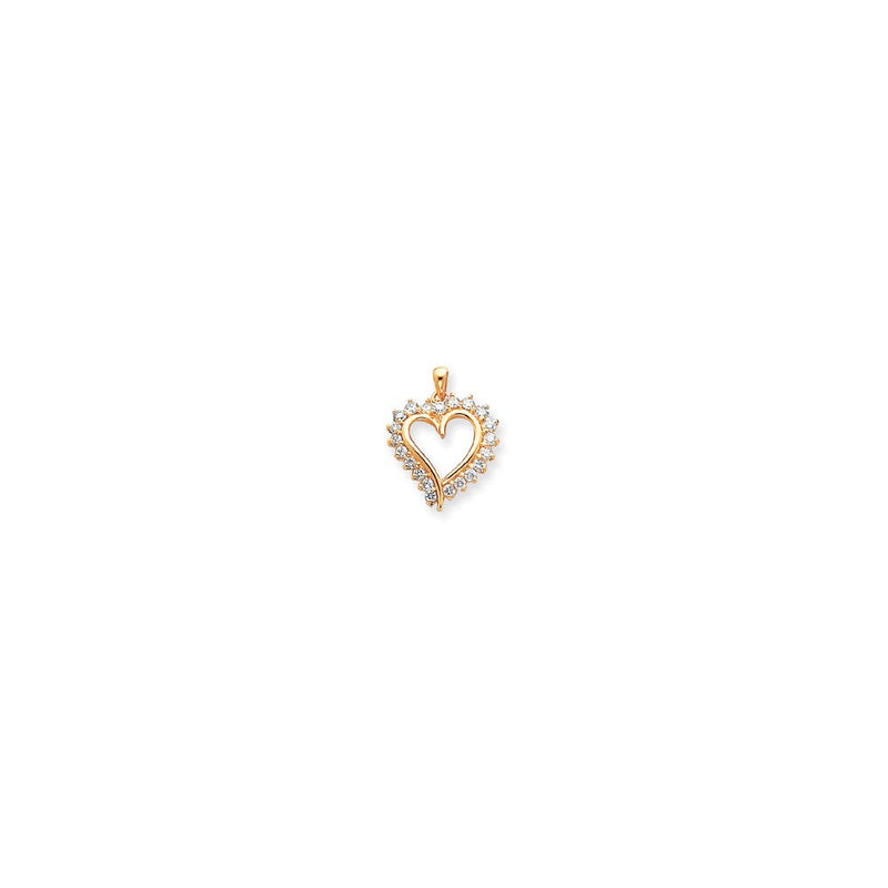 14 Karat Gelbgold Diamant-Herzanhänger