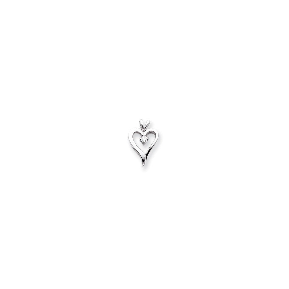 Diamant-Herzanhänger aus 14K Gelb- oder Weißgold