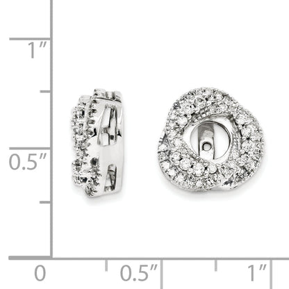 14K Weißgold Diamant-Ohrring-Jacket